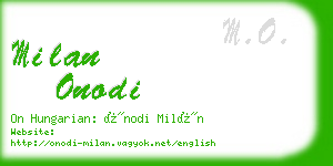 milan onodi business card